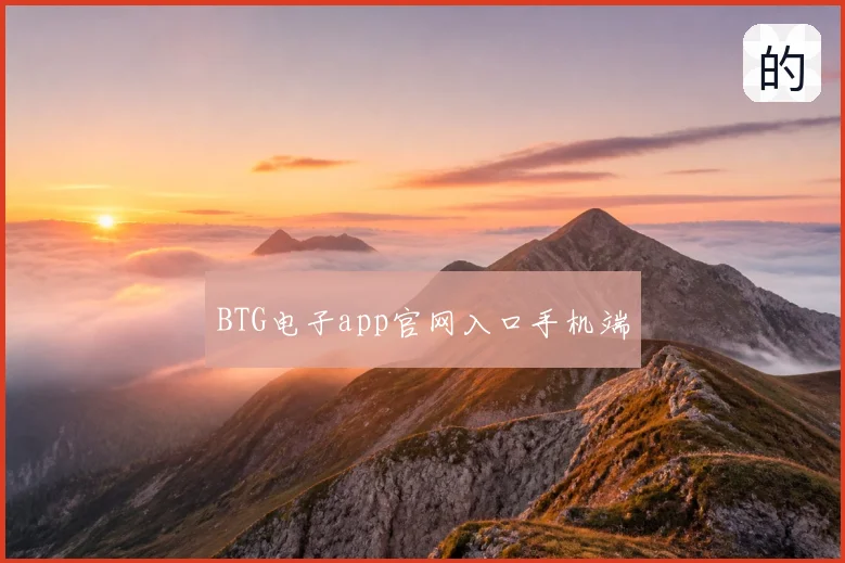 BTG电子app官网入口手机端