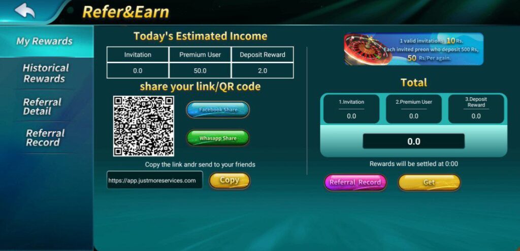 Refer And Earn At Winner Crown
