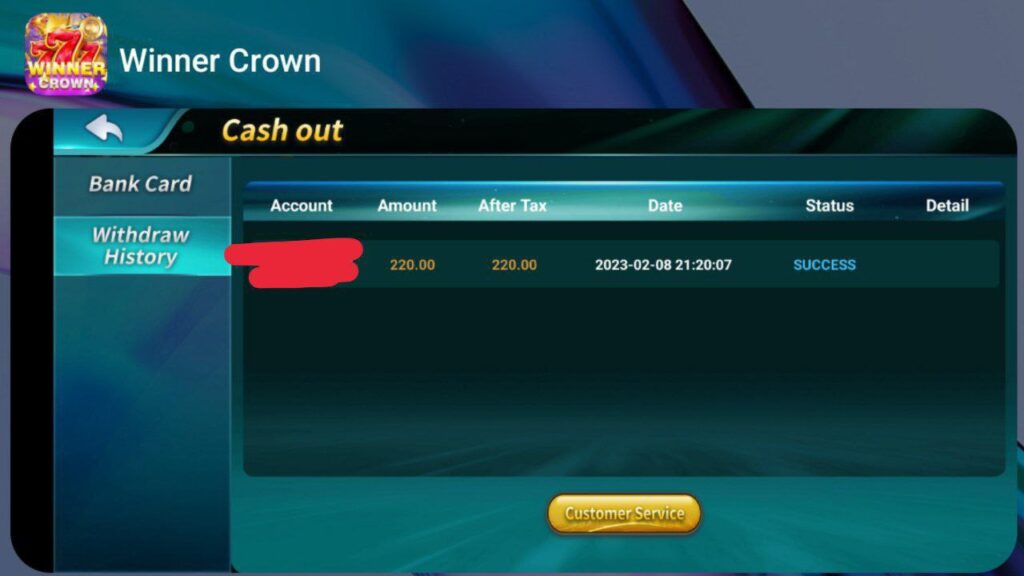 Winner Crown APK Payment Proof