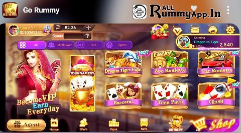 Available Games In Go Rummy