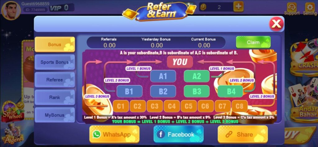 The Refer and Earn Programme of Rio 3 Patti